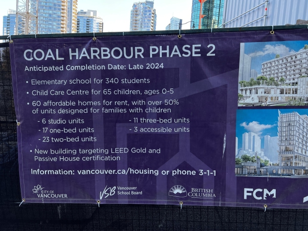 Coal Harbour construction plan