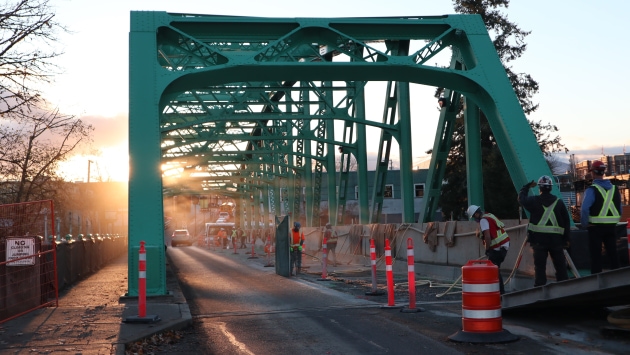 The completed bridge