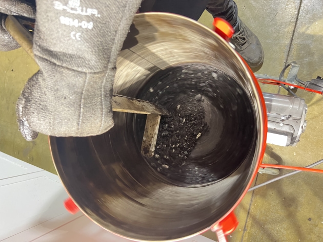 Up close view of the HMA test