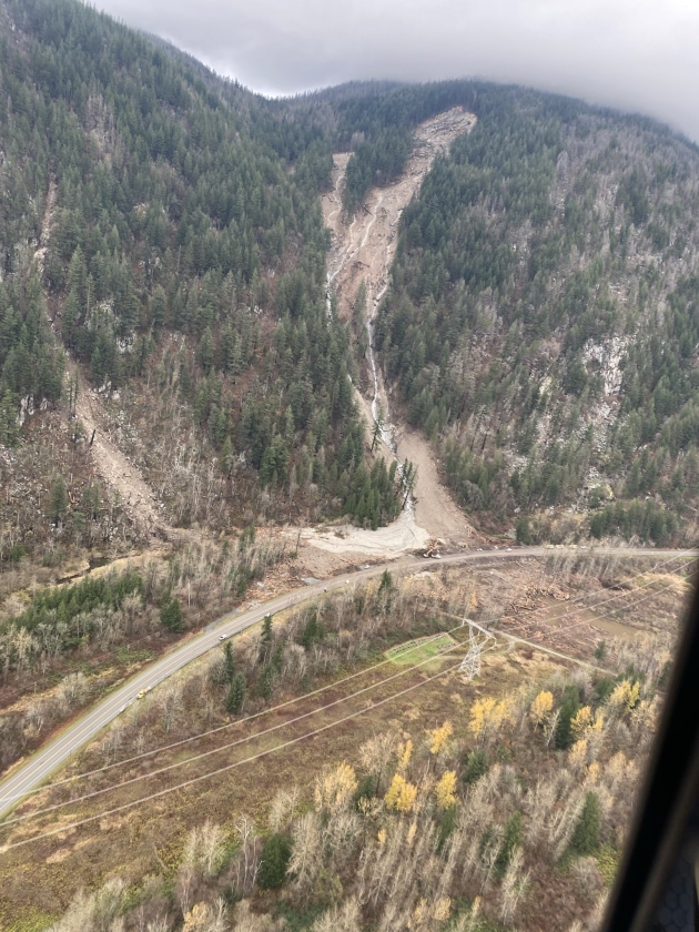 Erosion at Manning Park from the 2021 BC floods