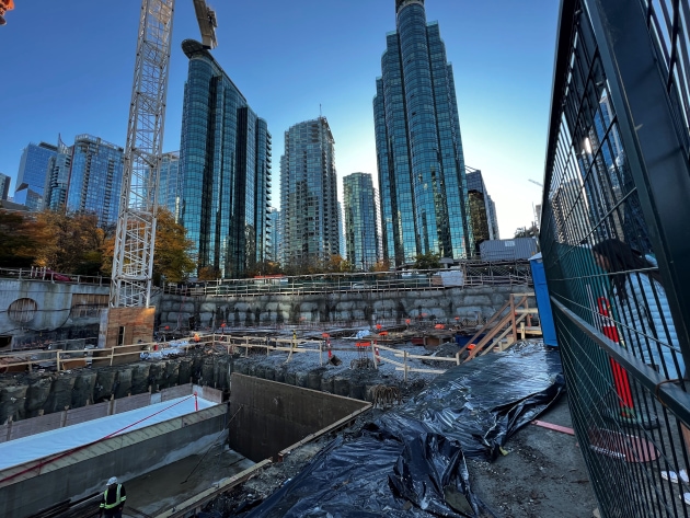 Construction view of Coal Harbour