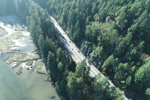 Malahat Tunnel Hill Post Repair