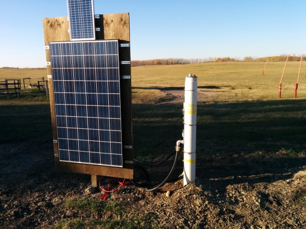 Solar powered ground water monitoring