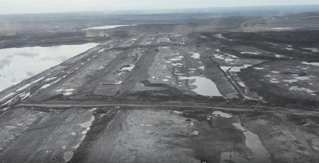 Completed overburden waste dump