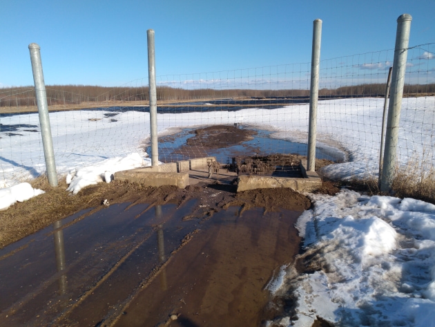 Assessment from the dump pad into the lagoons